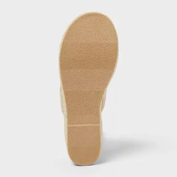 Women’s Kayli Chunky Platform Heels with Memory Foam Insole Natural Size 9.5 - Picture 4 of 4